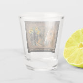 西の馬カウボーイブーツカウボーイハットワゴンホイール ショットグラス (裏面)