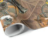 西の馬カウボーイブーツカウボーイハットワゴンホイール ラッピングペーパー (ロールコーナー)