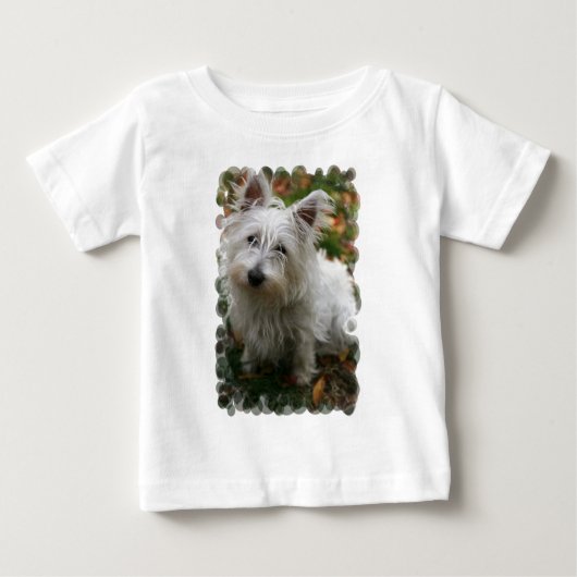 西の高地テリアのベビーのTシャツ ベビーTシャツ (正面)