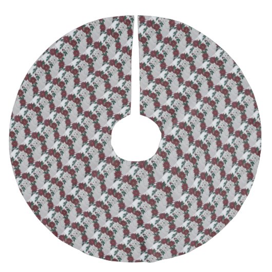 西の高地テリアの休日配達 ブラッシュドポリエステルツリースカート (正面)