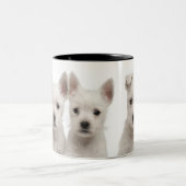 西の高地テリアの子犬(7週古い) ツートーンマグカップ (中央)