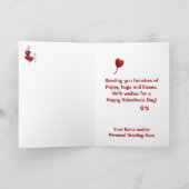 西の高地テリアの愛らしいSnuggableの子犬の抱擁 シーズンカード (内部)