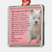 西の高地テリアの祖父の詩 メタルオーナメント (左)