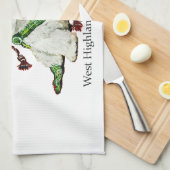 西の高地テリア キッチンタオル (四つ折り)