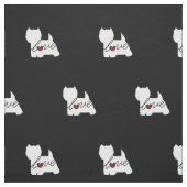 西の高地テリア(Westie)愛 ファブリック (見本)
