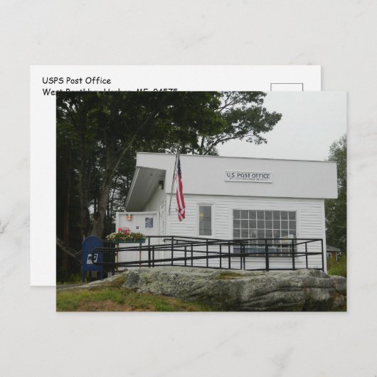 西のBoothbayは私を04575メインの郵便局のPC隠します シーズンポストカード (正面/裏面)