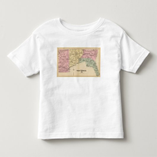 西のChester郡、ニューヨークの部分 トドラーTシャツ (正面)