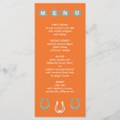 西はっきりしたカラフルカウボーイ結婚のメニュー メニュー (正面)