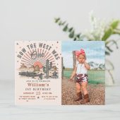 西は西カウボーイの誕生日写真 招待状 (スタンド正面)