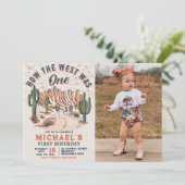 西は西カウボーイの誕生日写真 招待状 (スタンド正面)