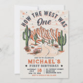 西は西カウボーイの誕生日 招待状 (正面)