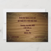 西ひげ指名手配バースデーパーティ招待状 招待状 (裏面)