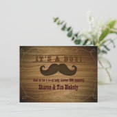 西ひげ赤ちゃんシャワー少年招待状 招待状 (スタンド正面)