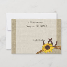 西ひまわりと馬蹄応答 出欠カード