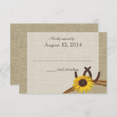 西ひまわりと馬蹄応答 出欠カード (正面/裏面)