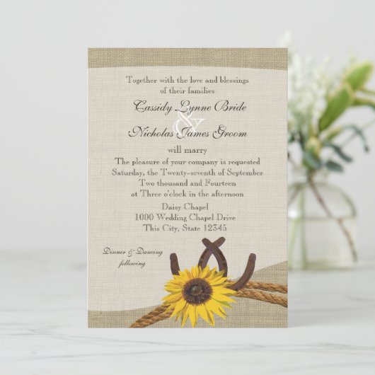 西ひまわりと馬蹄類 招待状 (スタンド正面)