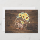 西ひまわりブライダルシャワーカントリーウェディング 招待状 (裏面)