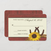 西ひまわり木と納屋の木の応答カード 出欠カード (正面/裏面)