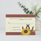 西ひまわり木と納屋の木の応答カード 出欠カード (スタンド正面)