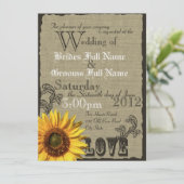 西ひまわり素朴の国の結婚式 招待状 (スタンド正面)