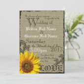 西ひまわり素朴の国の結婚式 招待状 (スタンド正面)