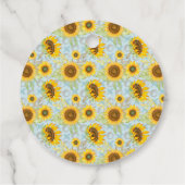 西ひまわり素朴女性のカーボーイベビーシャワー フェイバータグ (裏面)