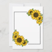 西ひまわり素朴女性のカーボーイベビーシャワー 招待状 (裏面)