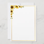 西ひまわり素朴女性のカーボーイベビーシャワーInv 招待状 (裏面)