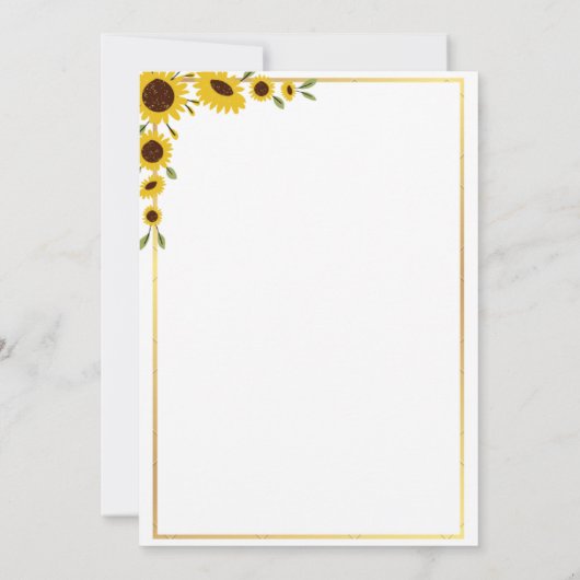 西ひまわり素朴女性のカーボーイベビーシャワーInv 招待状 (裏面)