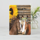 西ひま素朴わり馬カントリー誕生日 招待状 (スタンド正面)