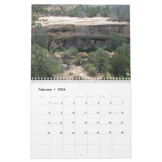 西へ行け！ カレンダー (2月 2026)