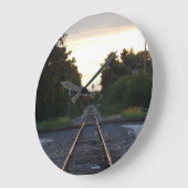 西へ ラージ壁時計 (傾斜)