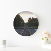 西へ ラージ壁時計 (ホーム)