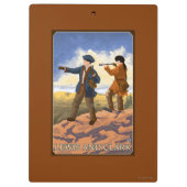 西を探検しているルイスおよびクラーク クリップボード (裏面)