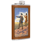 西を探検しているルイスおよびクラーク フラスク (右)