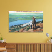 西を望むレンジャーと少年の姿を見る キャンバスプリント (インサイチュ (リビング))