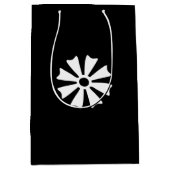 西アフリカのアディンクラのシンボル（知恵） ミディアムペーパーバッグ (正面)