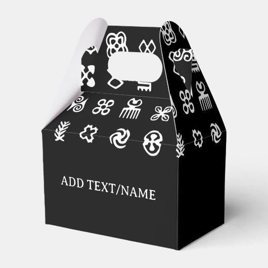 西アフリカのアディンクラ記号 フェイバーボックス (正面サイド)