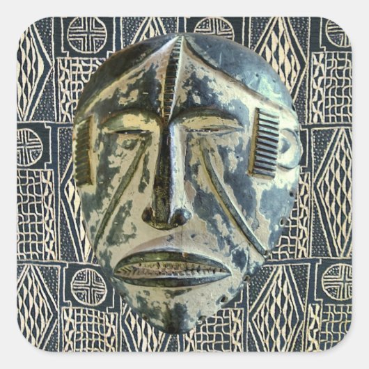 西アフリカのステッカー スクエアシール (正面)