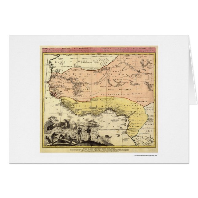 西アフリカの地図1743年 (正面横)