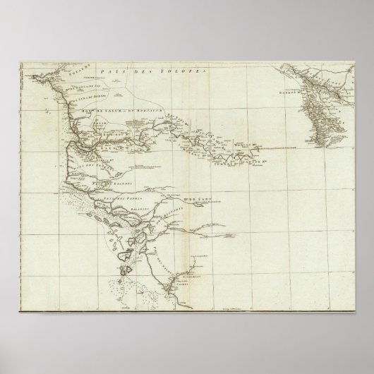 西アフリカの地図 ポスター (正面)