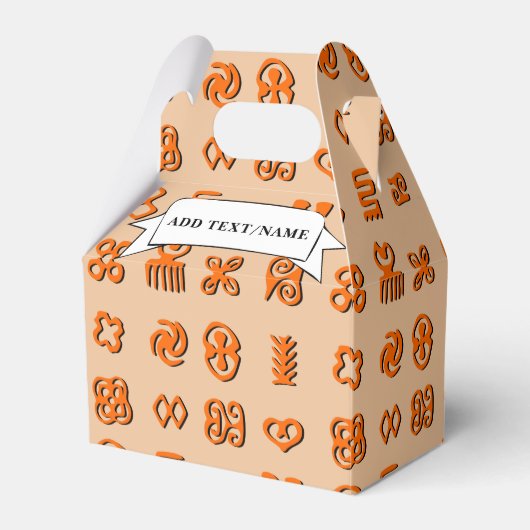 西アフリカのAdinkraシンボル名前をカスタムする フェイバーボックス (正面サイド)