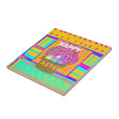 西アフリカインスパイアのイースターバスケット&エッグアート タイル (側面)