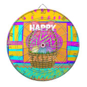 西アフリカインスパイアのイースターバスケット&エッグアート ダーツボード (正面)