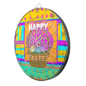 西アフリカインスパイアのイースターバスケット&エッグアート ダーツボード (正面右)