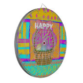 西アフリカインスパイアのイースターバスケット&エッグアート ダーツボード (正面左)