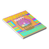 西アフリカインスパイアのイースターバスケット&エッグアート ノートパッド (アングル)