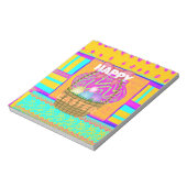 西アフリカインスパイアのイースターバスケット&エッグアート ノートパッド (回転)