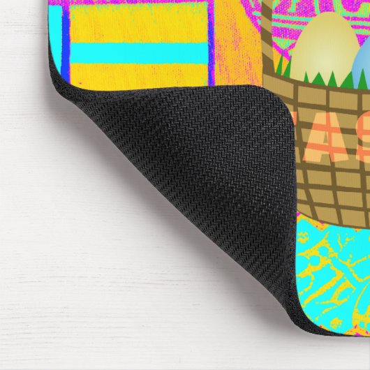 西アフリカインスパイアのイースターバスケット&エッグアート マウスパッド (コーナー)