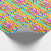 西アフリカインスパイアのイースターバスケット&エッグアート ラッピングペーパー (角)